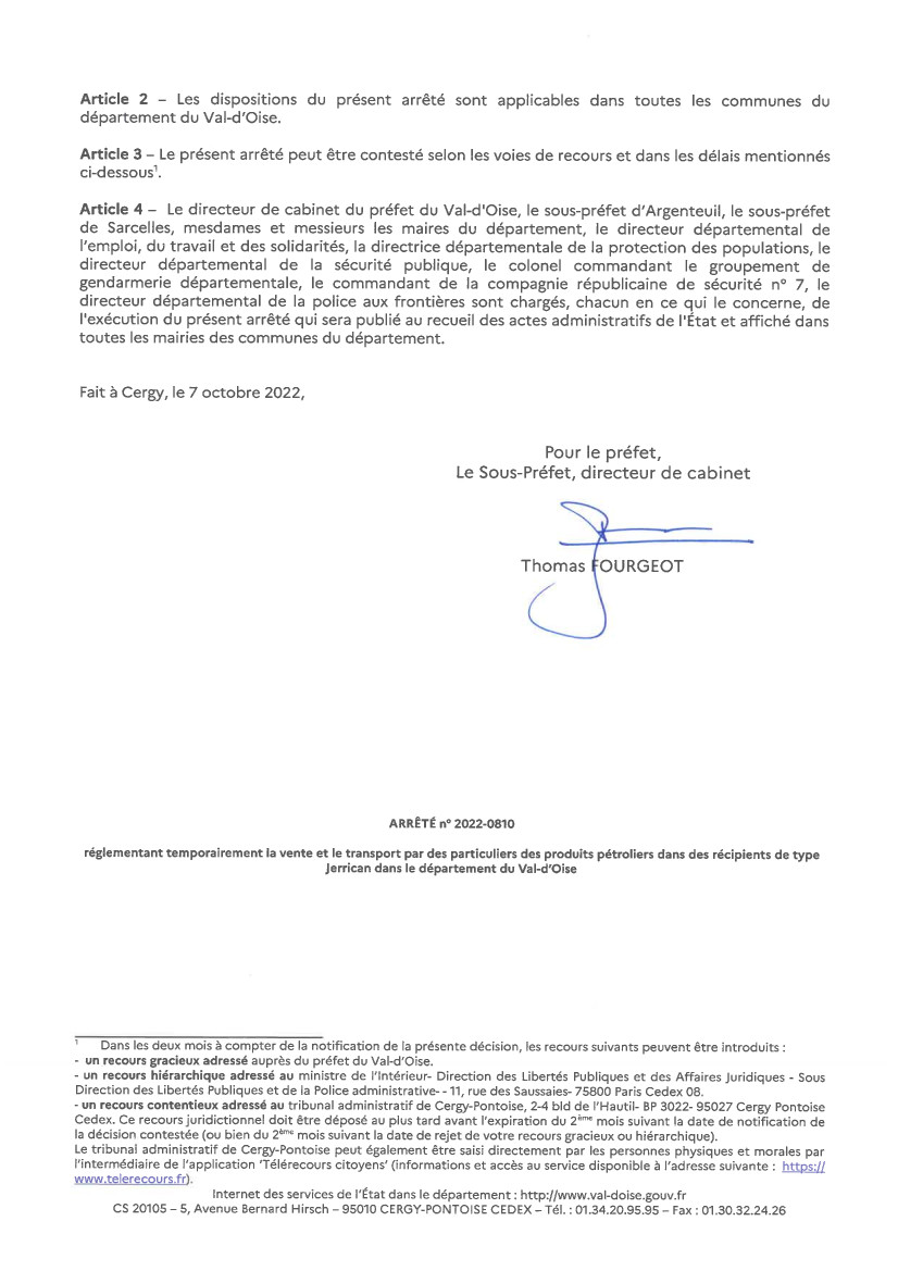 arrete prefectoral carburants interdiction details 2